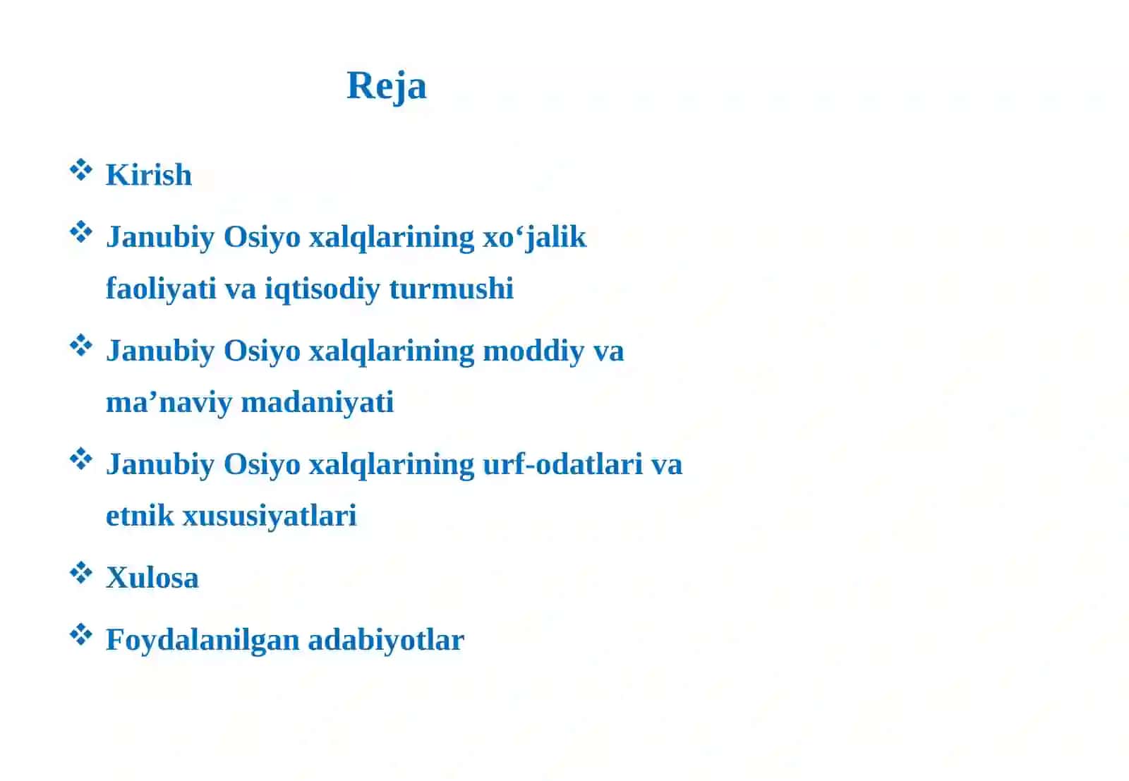 Janubiy Osiyo xalqlari xoʻjaligi va madaniyati 2