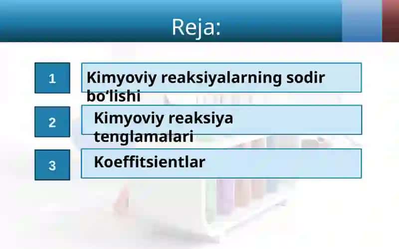 Kimyoviy reaksiyalar 2