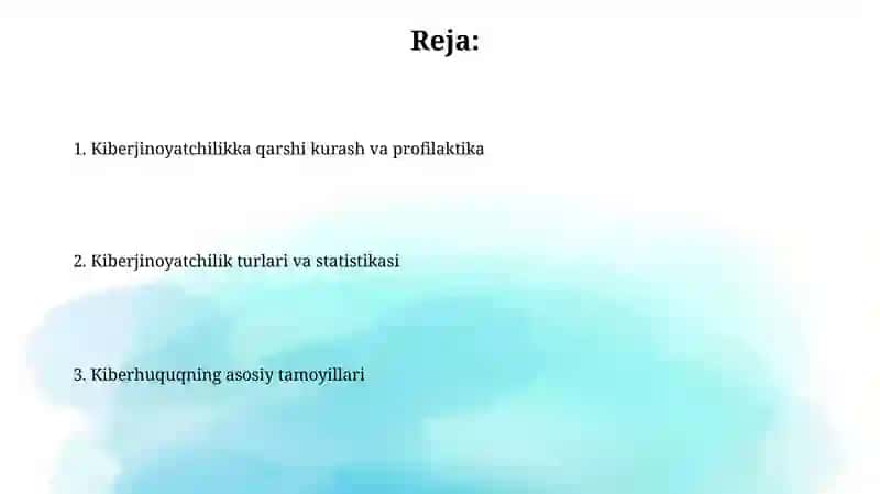 Kiberjinoyat va kiberhuquq 2