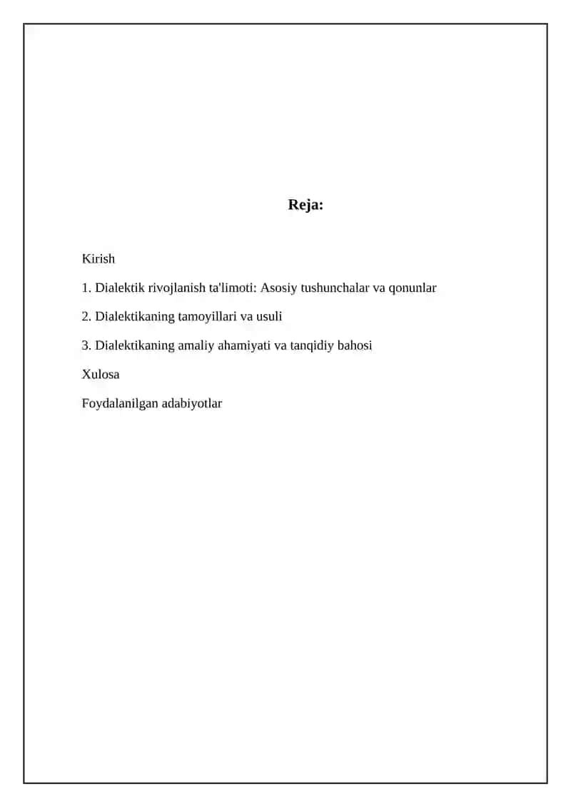 Dialektika rivojlanish ta'limoti 2