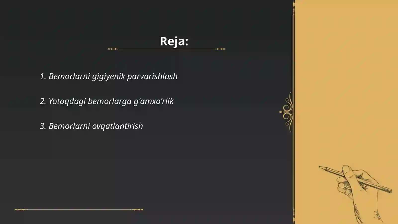 Bemorlarni parvarishlash haqida 2