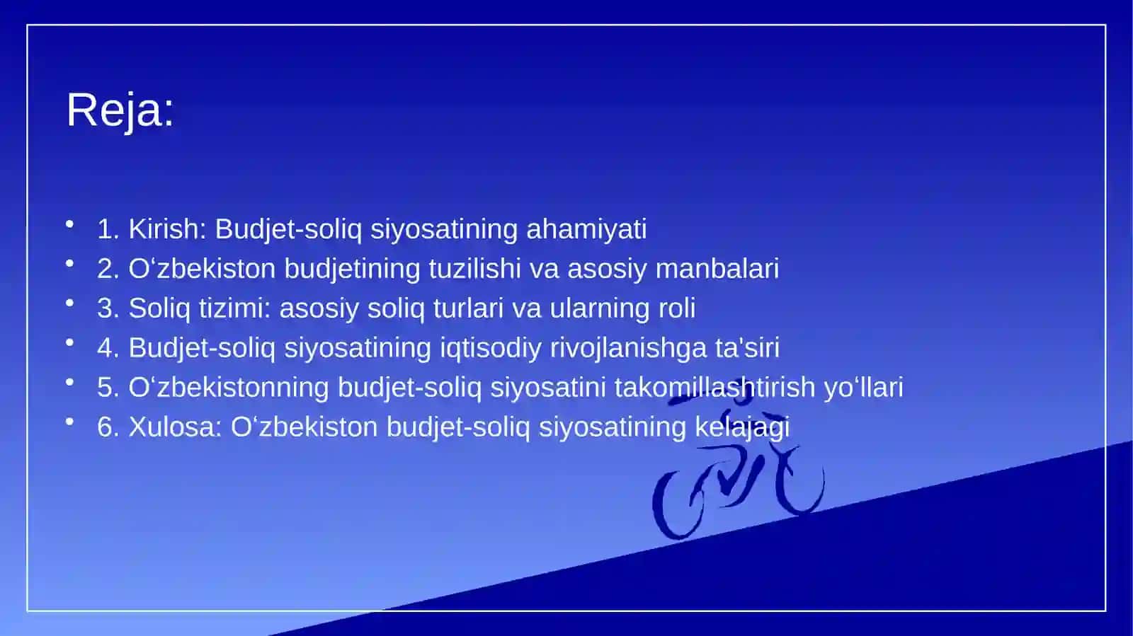 Oʻzbekiston budjet-soliq siyosati 2