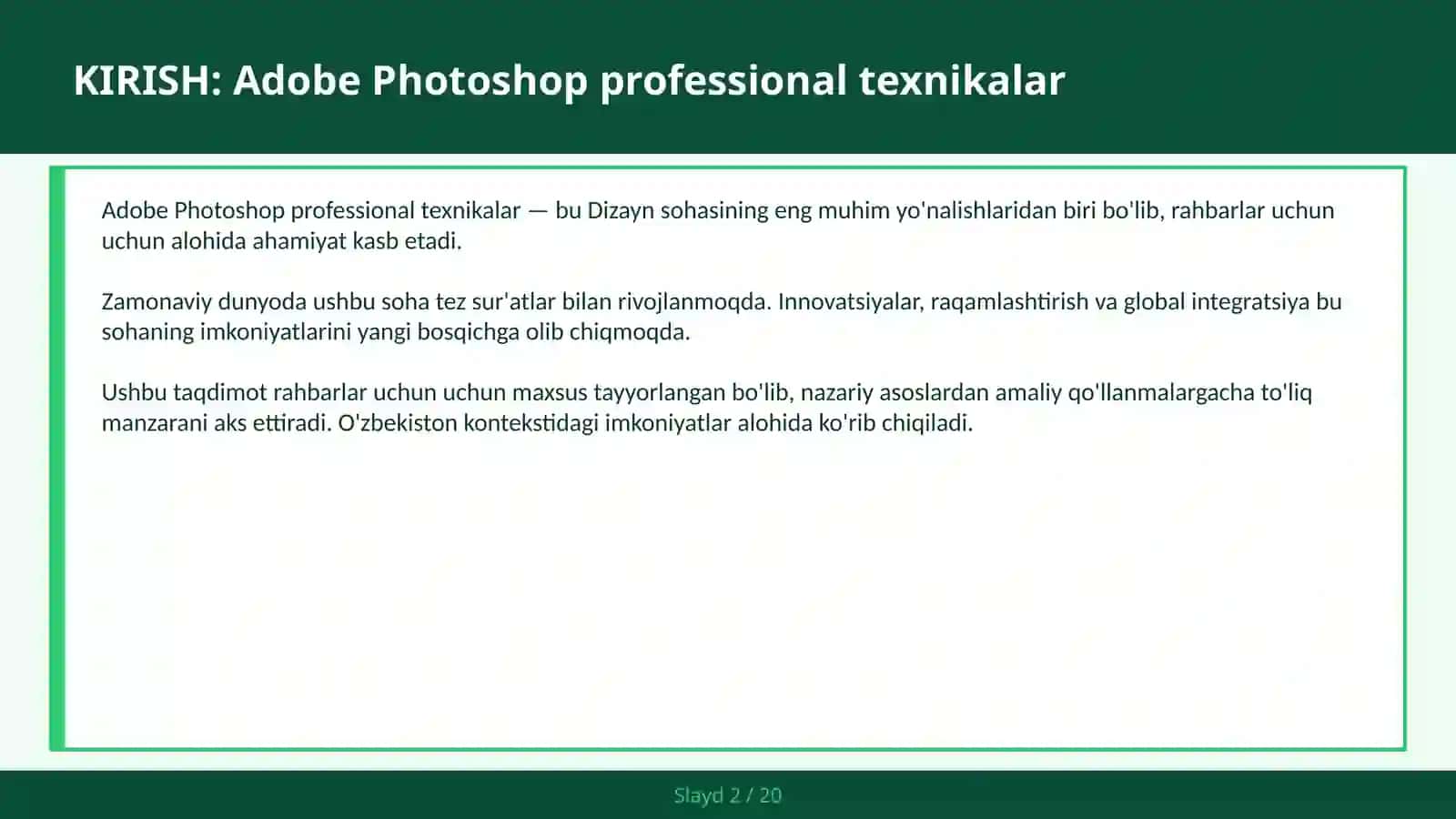 Adobe Photoshop professional texnikalar 2
