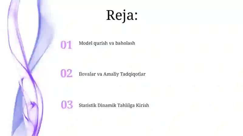 Statistik Dinamik Tahlilga Kirish 2