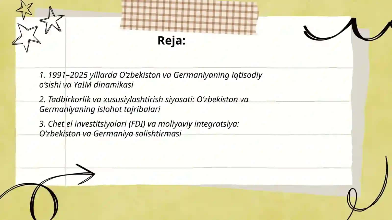 1991-2025 yillarda Oʻzbekiston va jahon davlatlari taraqqiyoti(Oʻzbekiston va Germaniya taqqoslash) 2