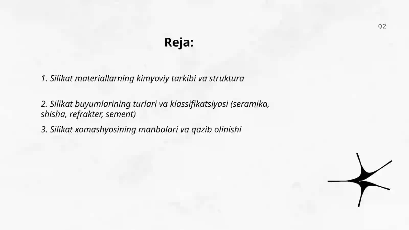 Silikat buyumlari va materiallarining tavsifi 2