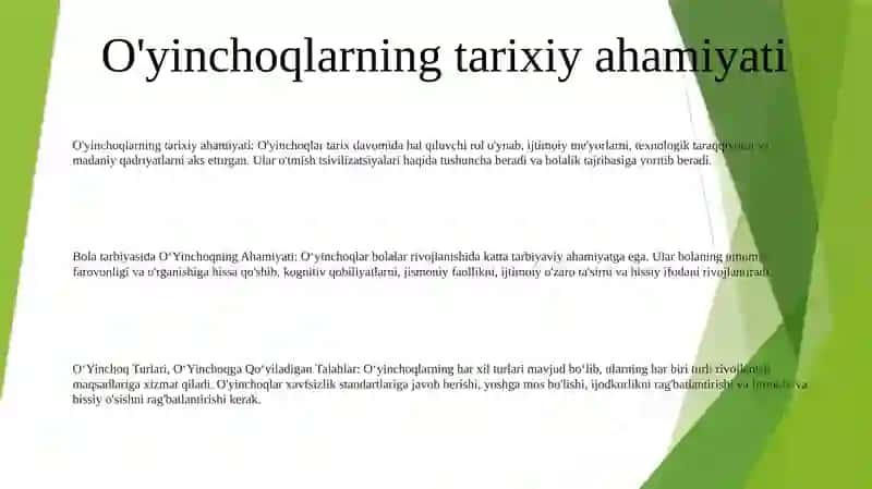 Bola Tarbiyasida OʻYinchoqning Ahamiyati 2