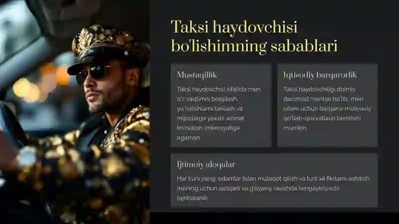Mening kasbim - taksis 2