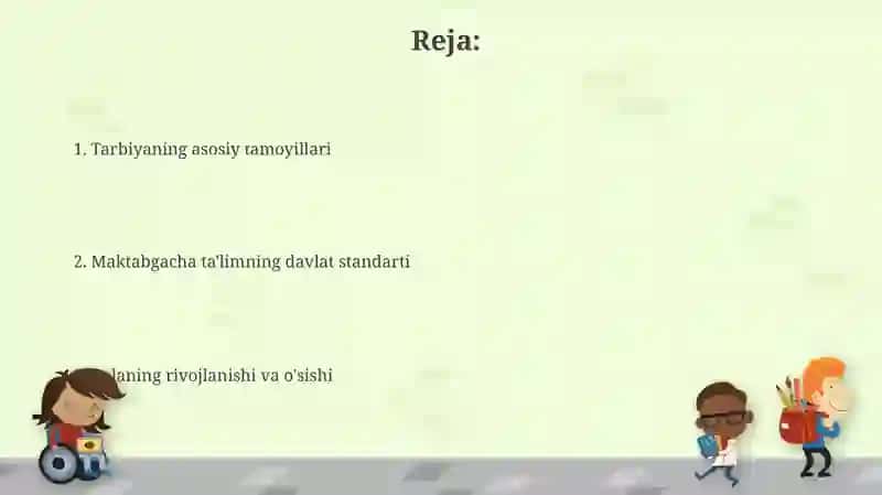 Maktabgacha talim va tarbiya davlat standarti 2