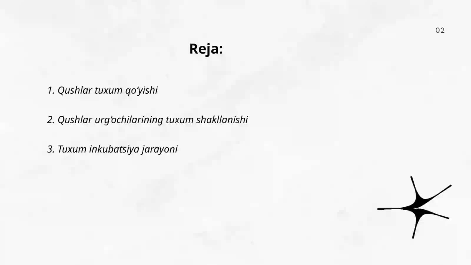 Qushlarning rivojlanishi 2