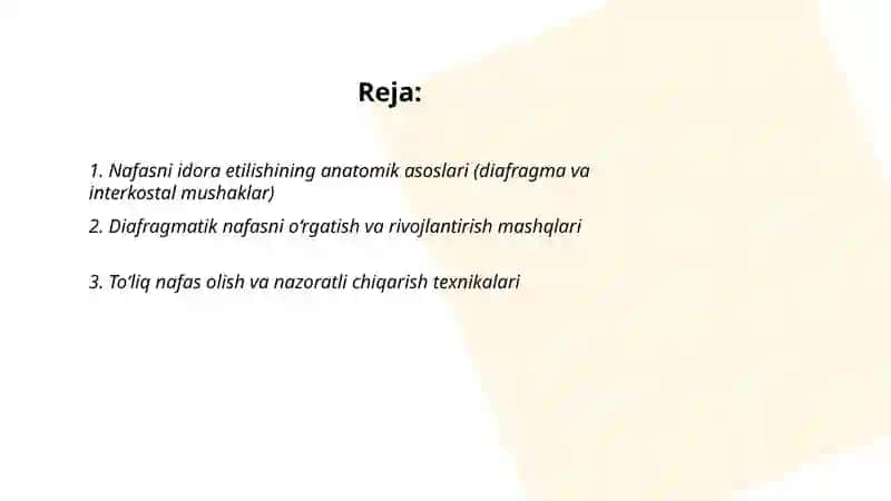 Nafasni idora etilishining anatomik asoslari 2