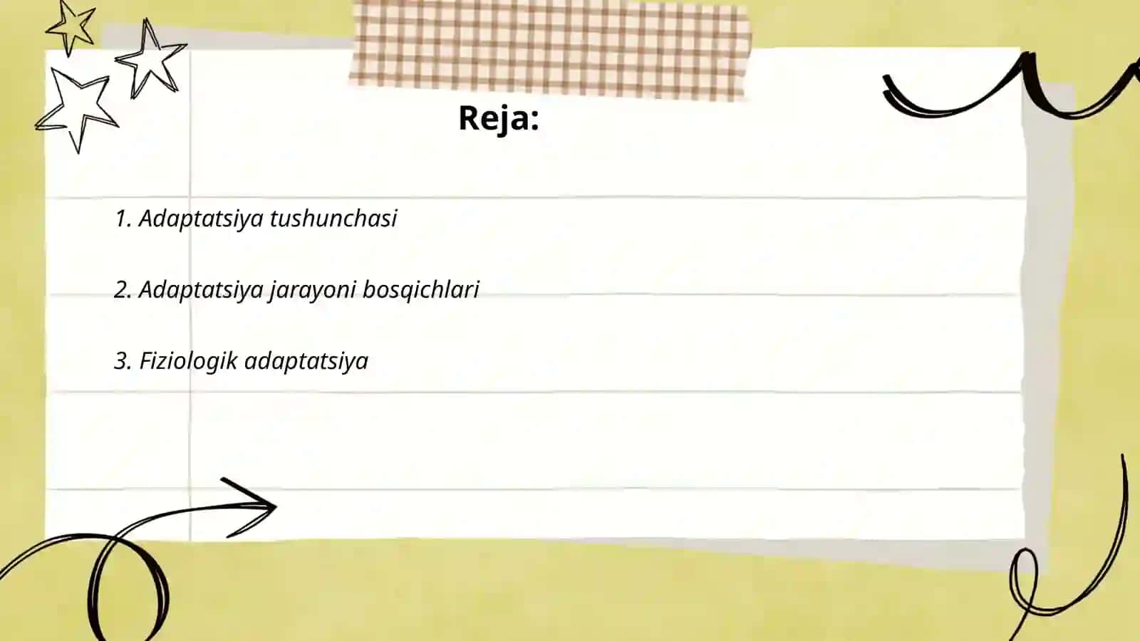 Adaptasiya jarayoni va uning bosqichlari 2