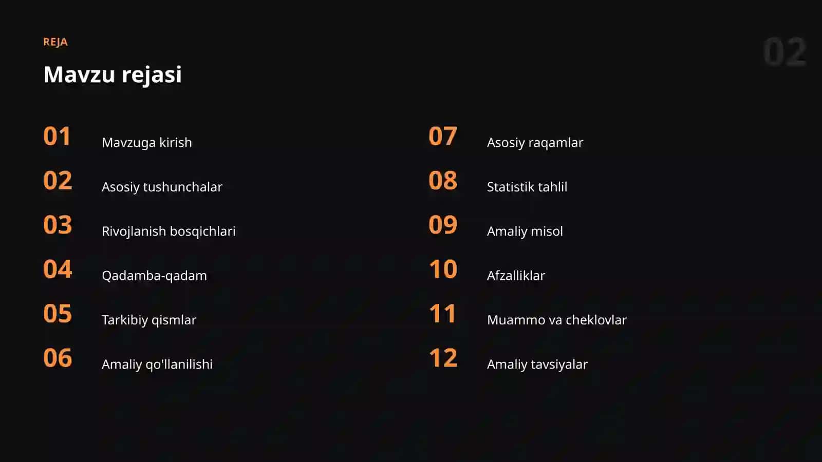 AI MA'LUMOTLAR BILAN ISHLASH 2