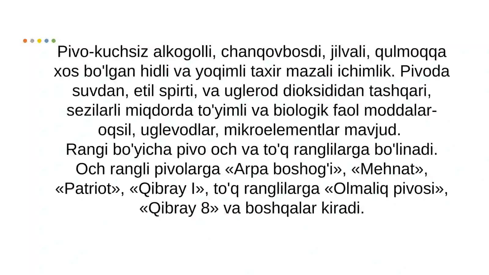 Oziq-ovqat mahsulotlari texnologiyasi 2