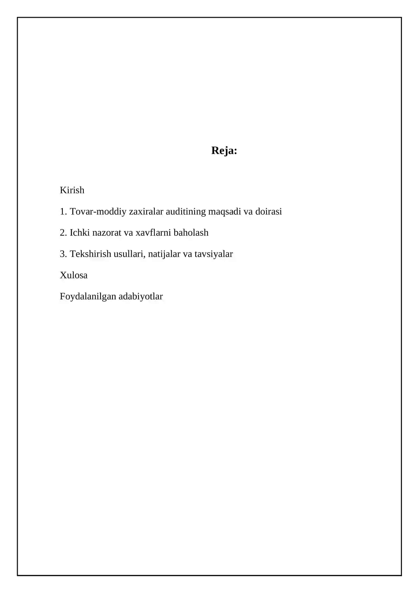 Tovar-moddiy zaxiralar auditi 2