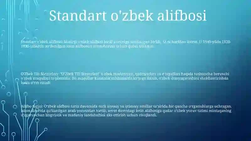 O'Zbek Tili Meyorlari 2