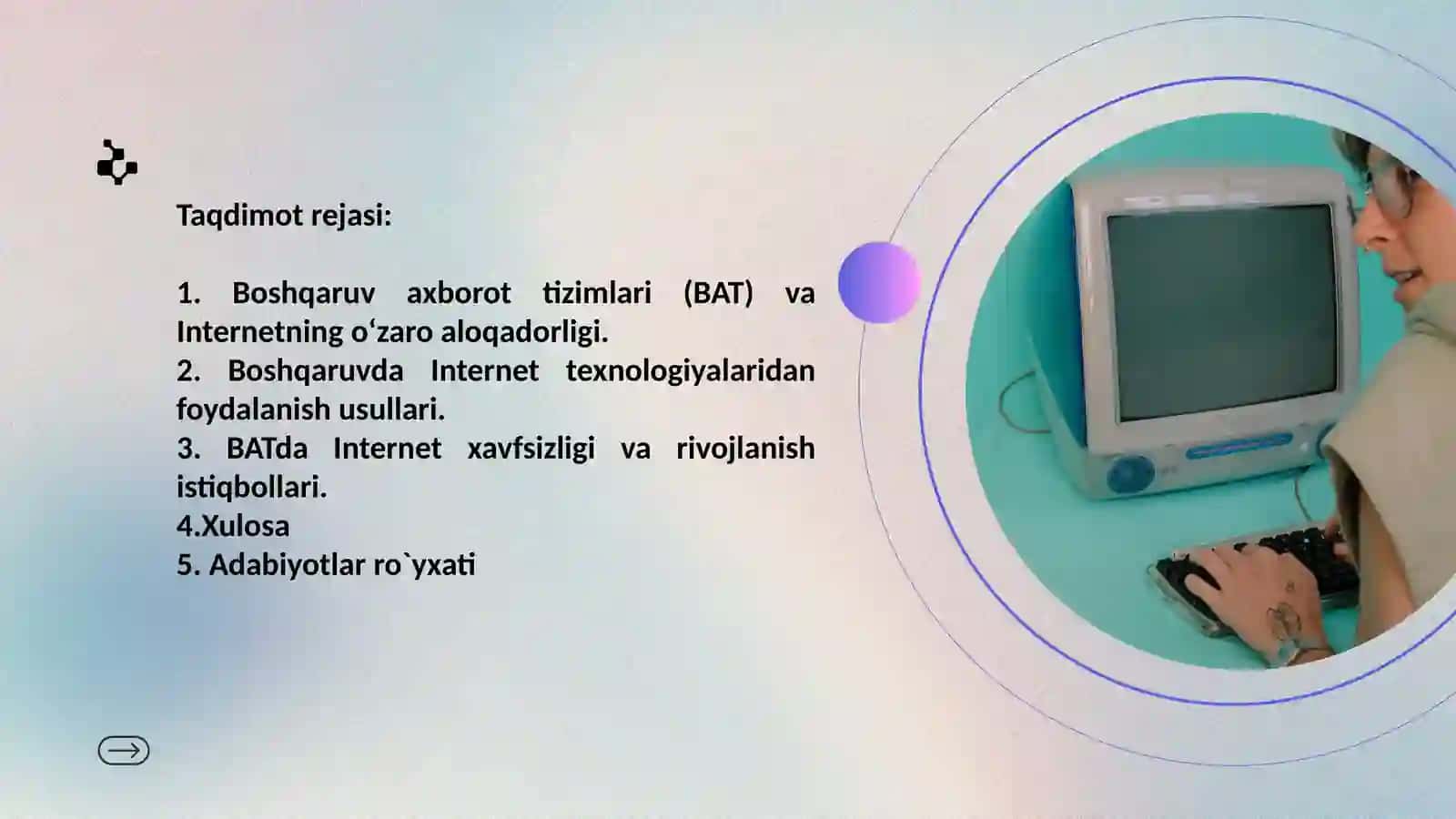 “Boshqaruv axborot tizimida Internet” 2