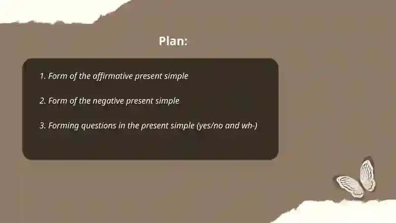Present simple tense 2