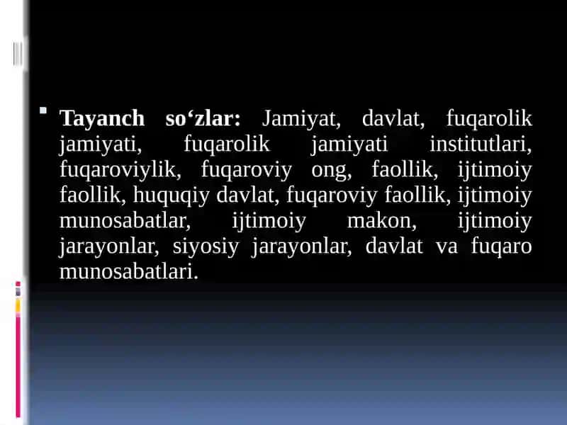 Fuqaroviylik va tarbiyala 2