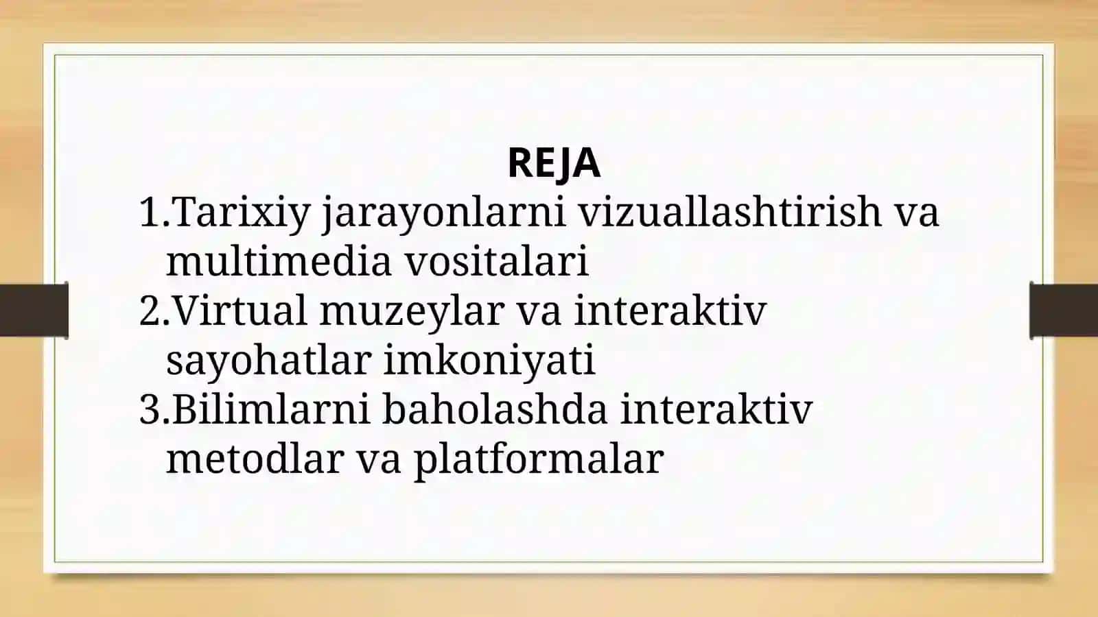 Tarixfanidaaxborottexnologiyalariningqoʻllanilish 2