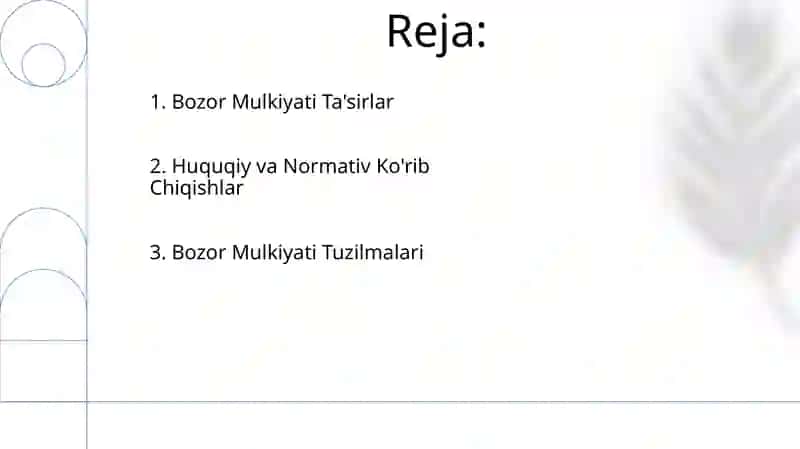 Bozor munosabati mulkchilik 2