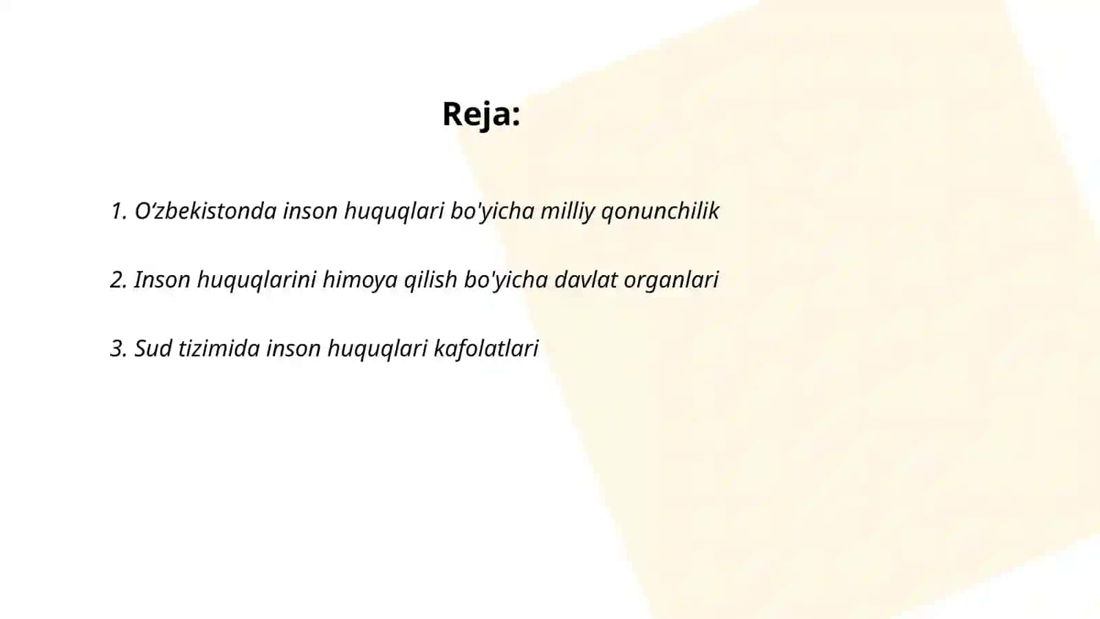 Inson haq-huquqlari va erkinliklar 2