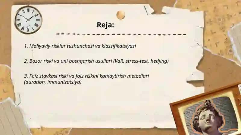Moliyaviy risklar va ularni boshqarish usullari 2