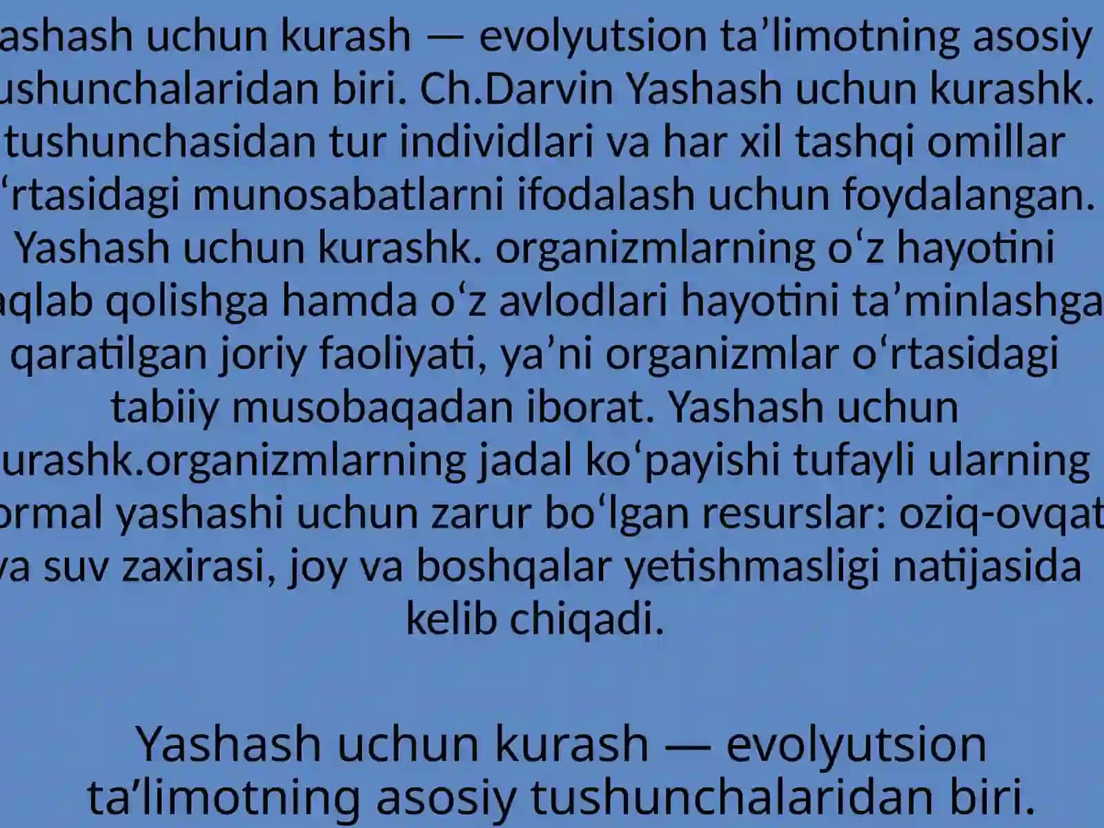 Yashash uchun kurash 2
