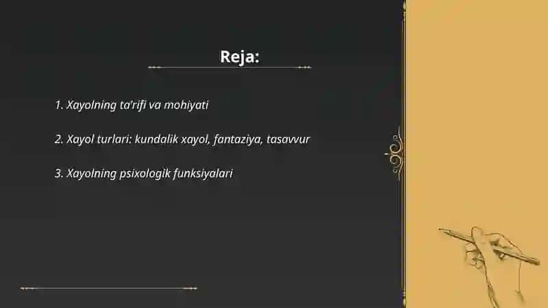 Xayol haqida tushuncha 2