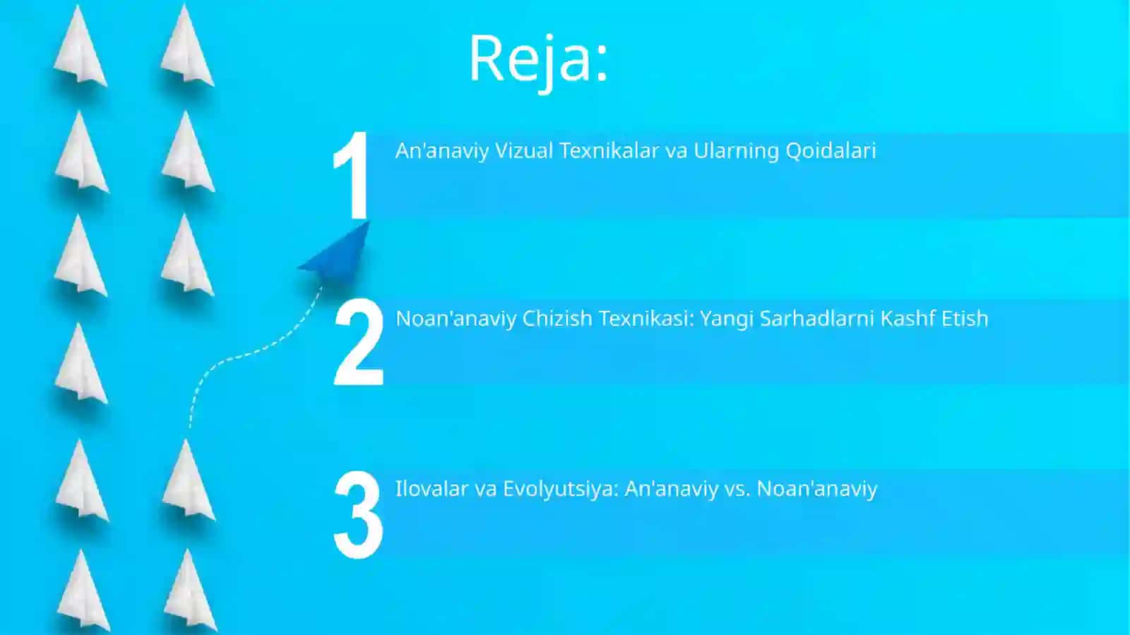 An'anaviy Vizual Texnikalar va Ularning Qoidalari 2