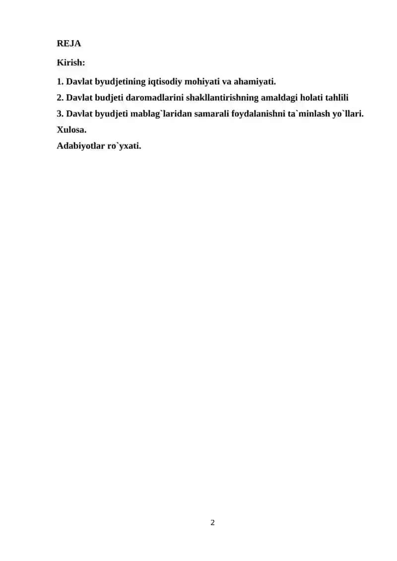 Davlat byudjetining omillari va ularni samaradorligini oshirish yoʻllari 2