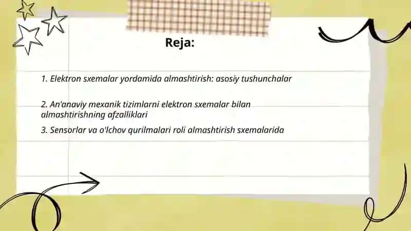 Almashtirishda elektron sxemalarning õrni 2