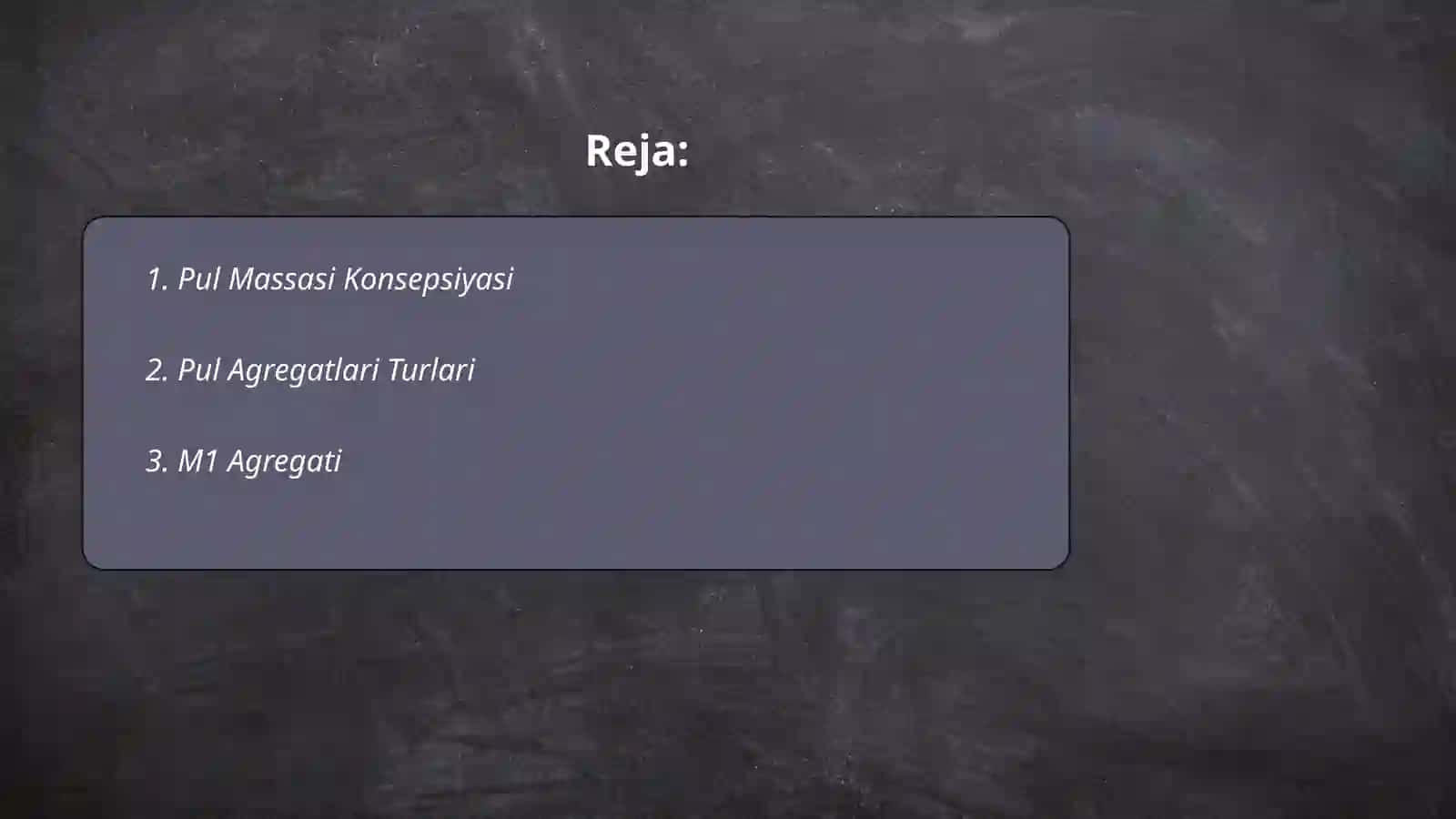 Pul massasi va pul agregatlari 2