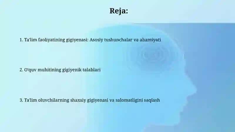 Ta’lim tarbiya ishlar gigiyenasi 2