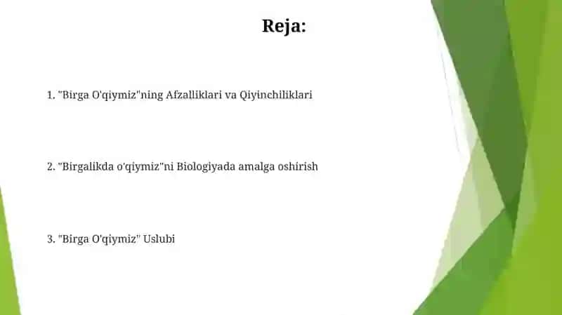 Birga O'qiymiz metodidan foydalanish 2