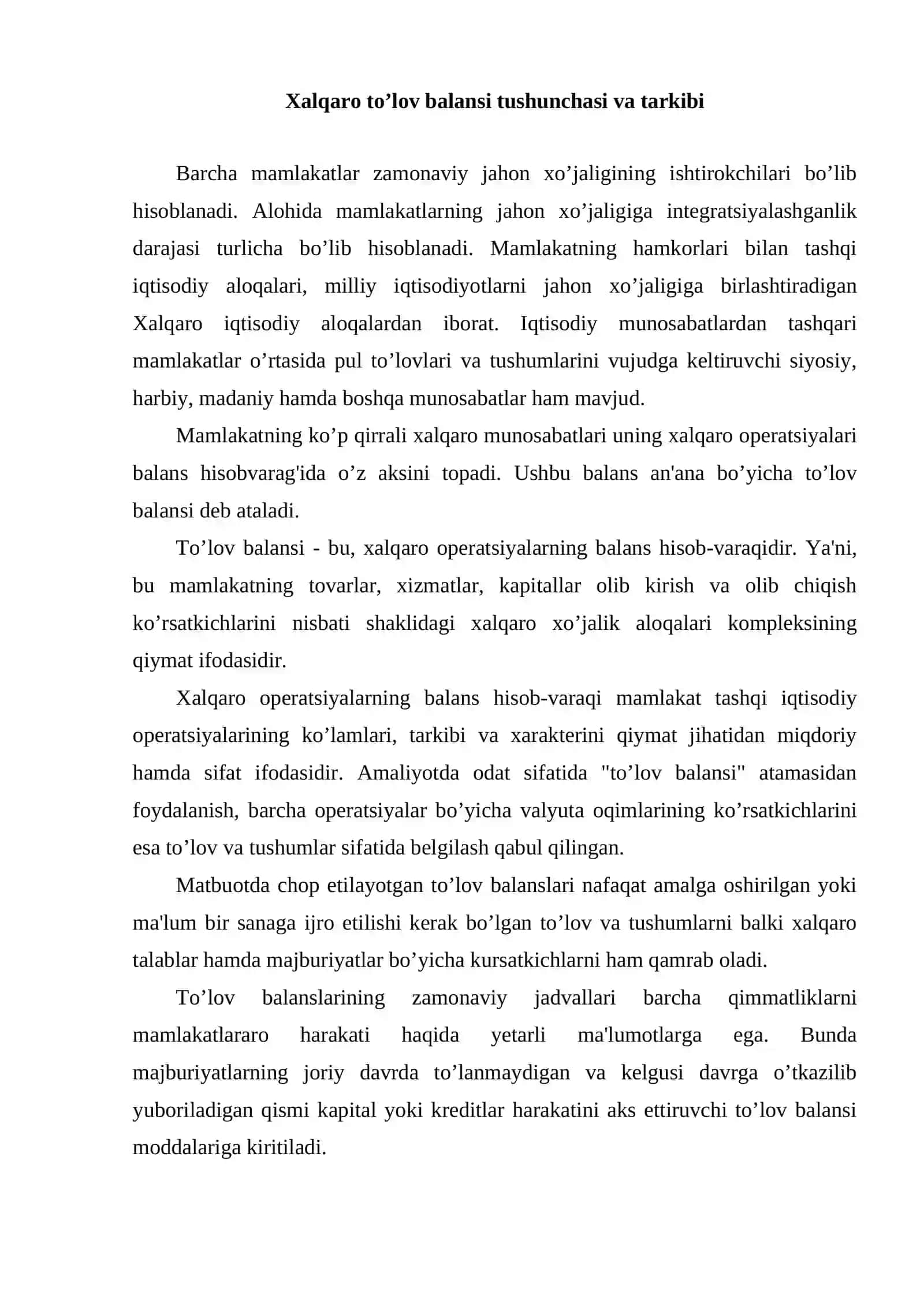 To’lov va hisob-kitob balanslari 2