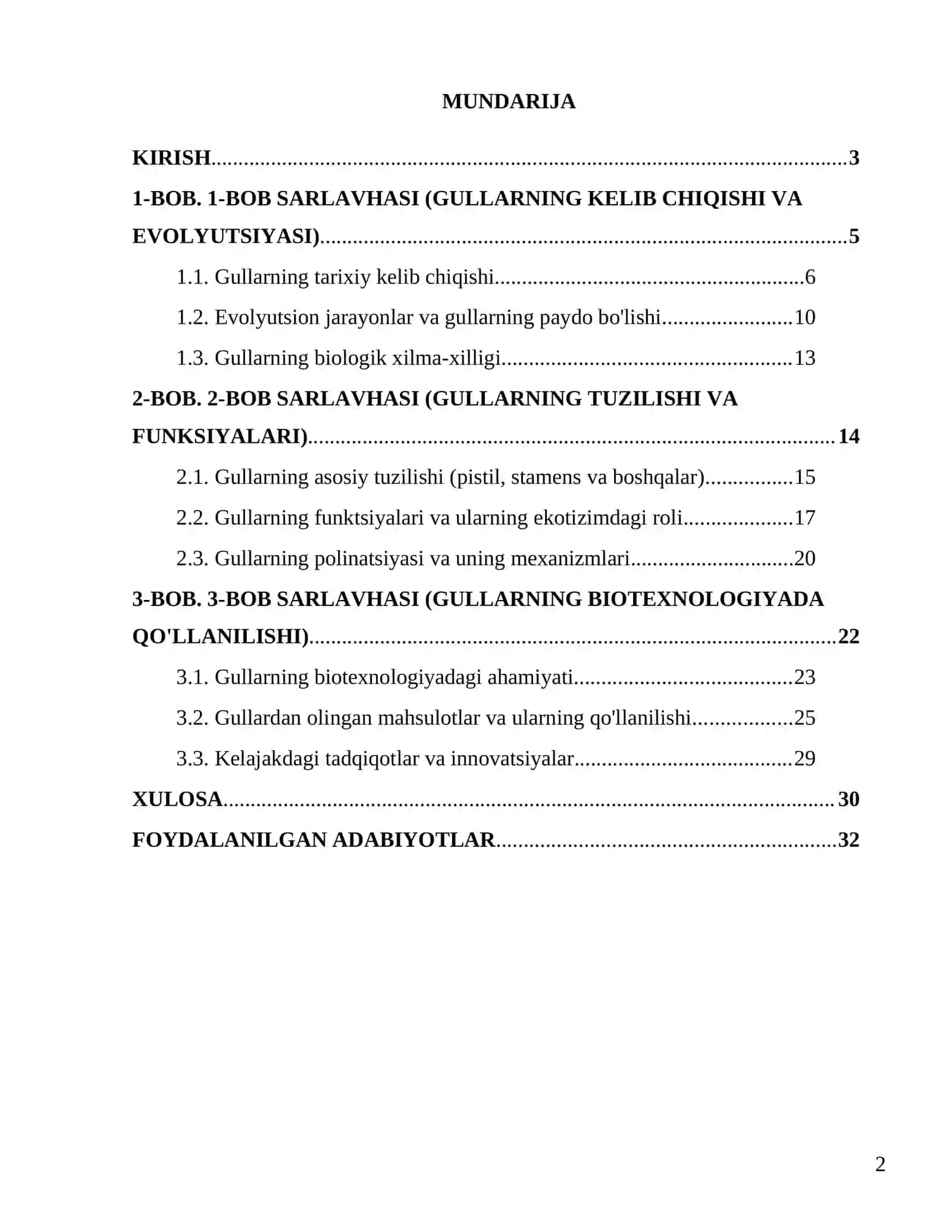 Gullarning kelib chiqishi va tuzilishi 2