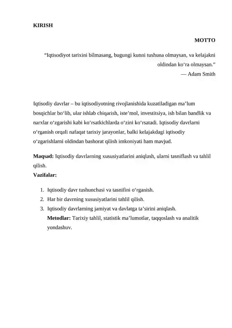 Iqtisodiy davrlarning tasviri 2
