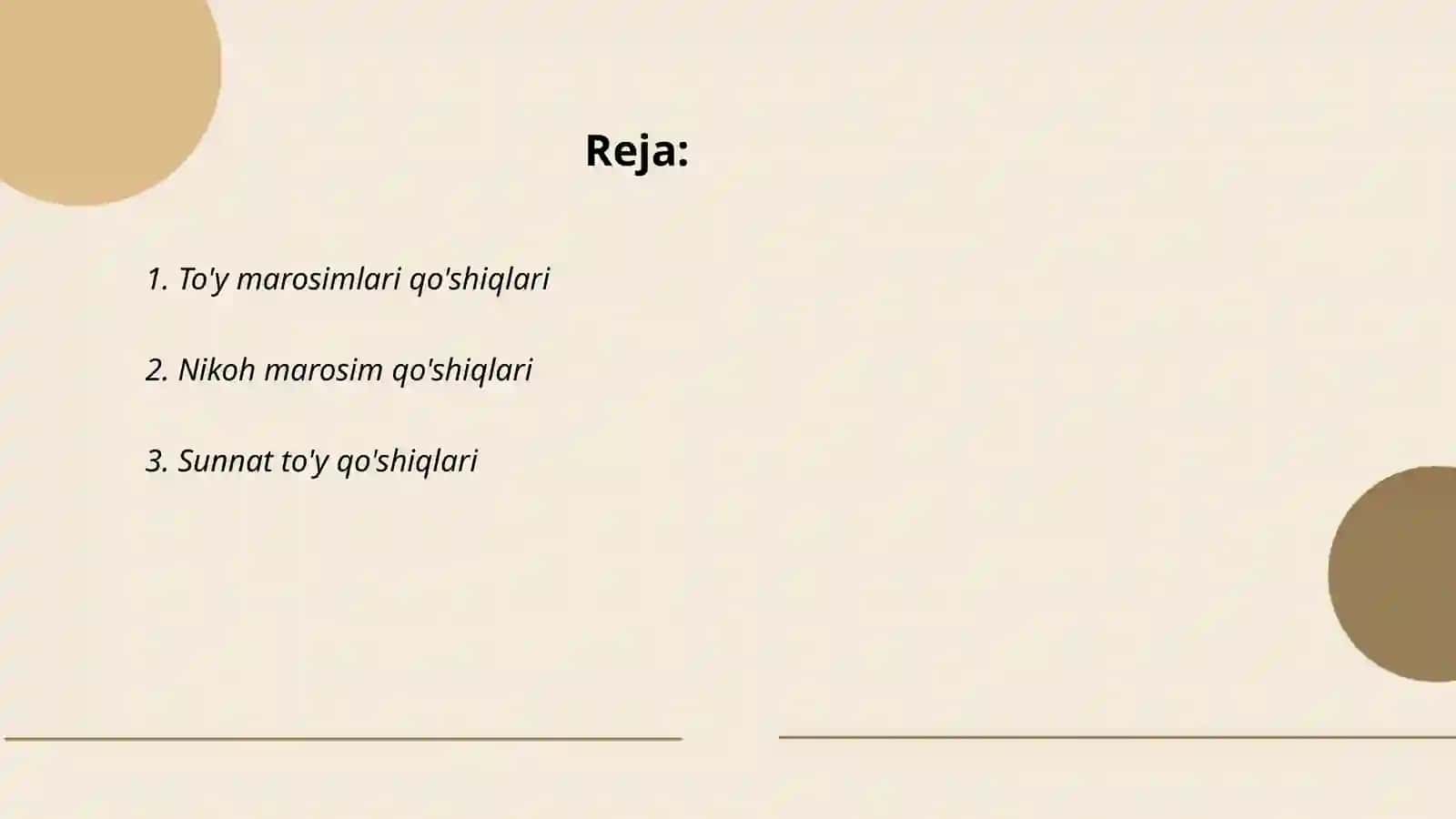 Marosim qo'shiqlari 2