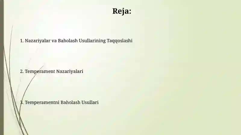 Temperamentning nazariy modellari va uni baholash usullari 2