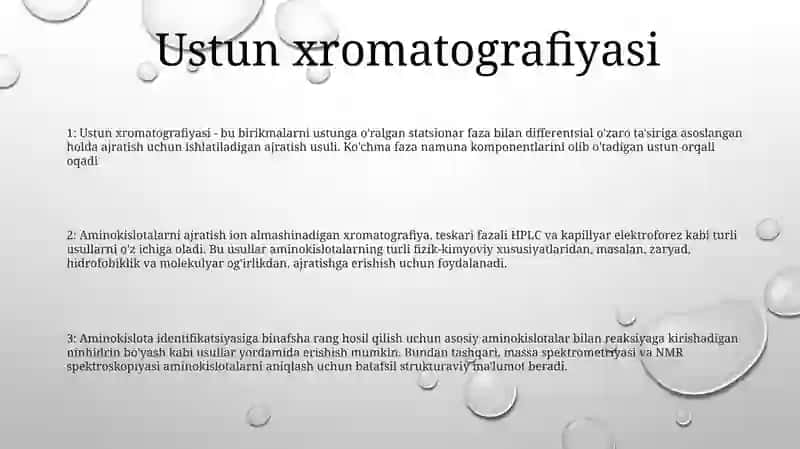 Aminokislotalarni Ajratib Olish Va Idenfikatsiyalash Usullari 2