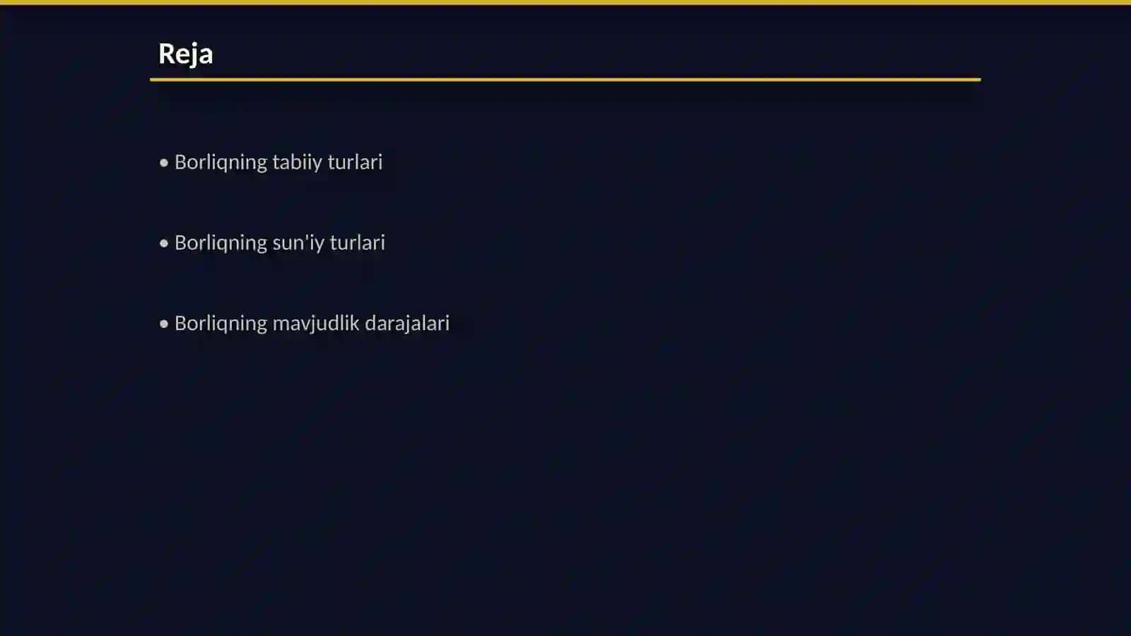 Borliqning asosiy turlari 2
