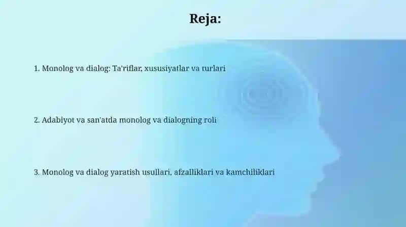 Monolog va Dialog: Ta'riflar, Xususiyatlar va Turlari 2