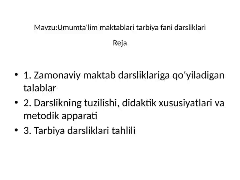 Umumta'lim maktablari tarbiya fani darsliklari 2