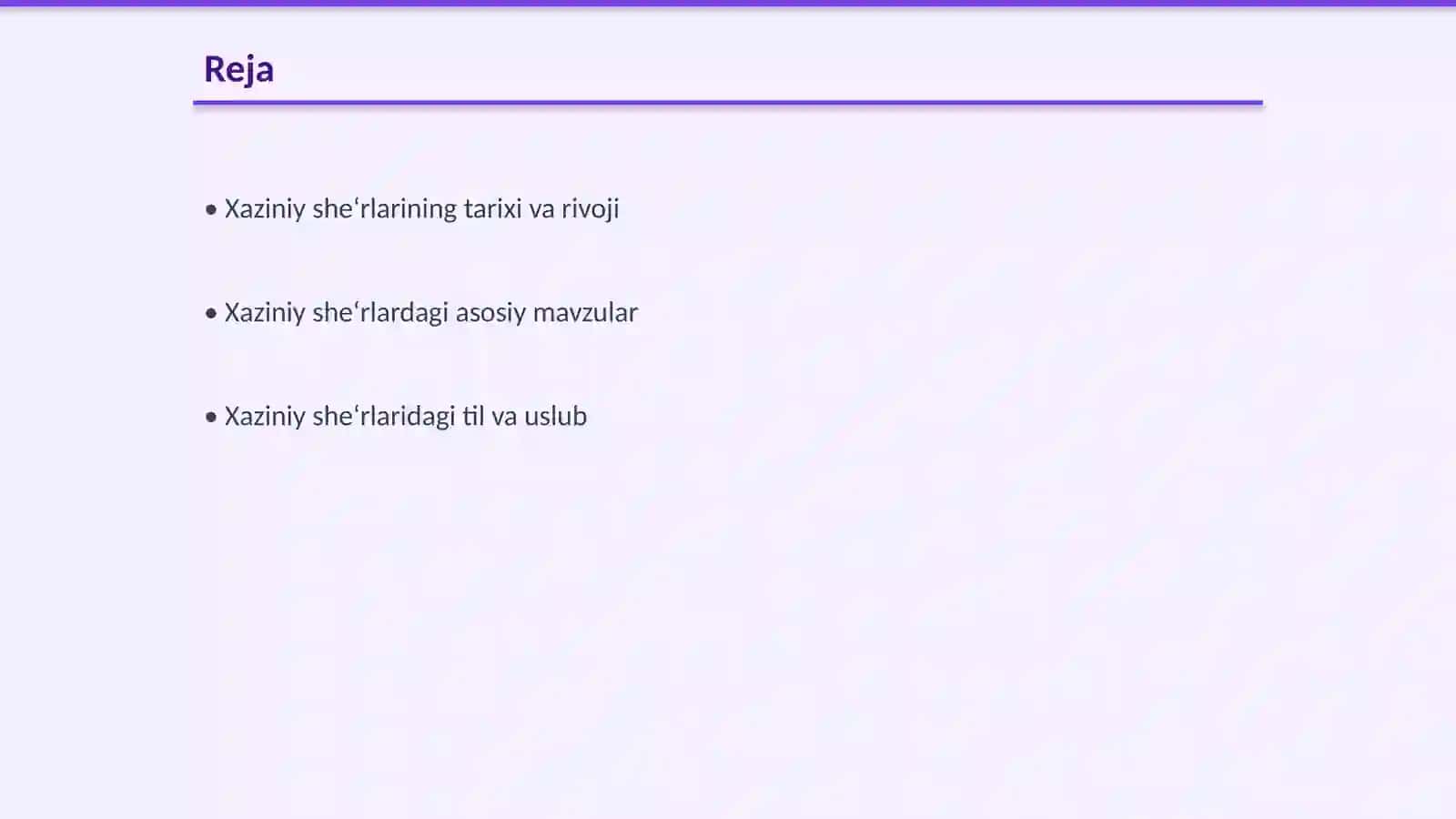 Xaziniy she‘rlari tahlili 2