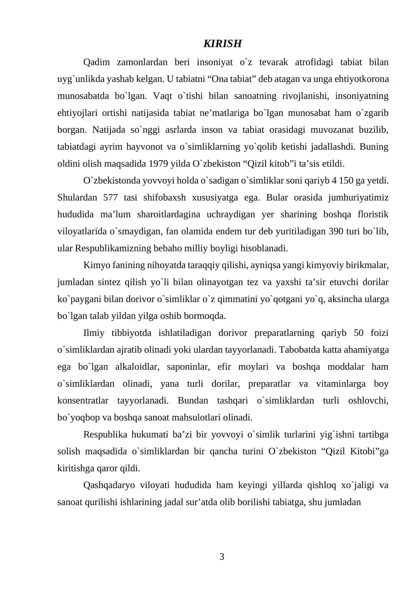 O`zbekiston “Qizil kitob”i 2