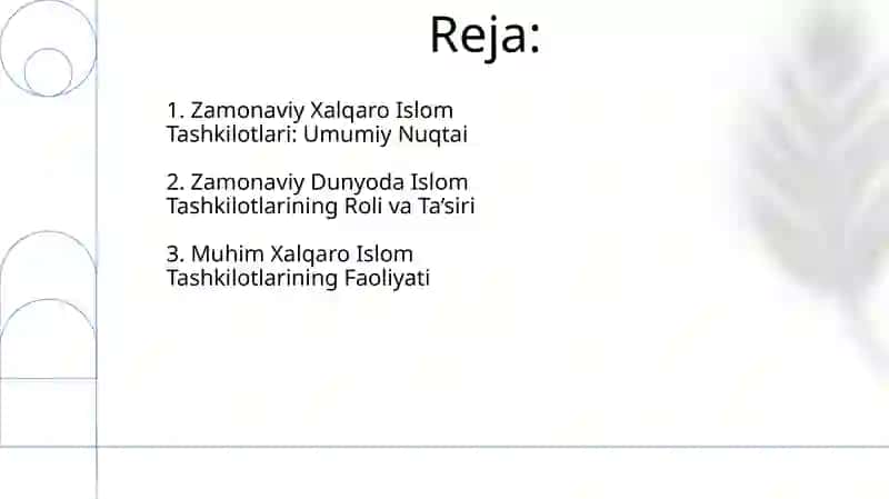 Zamonaviy xalqaro islom tashkilotlari 2