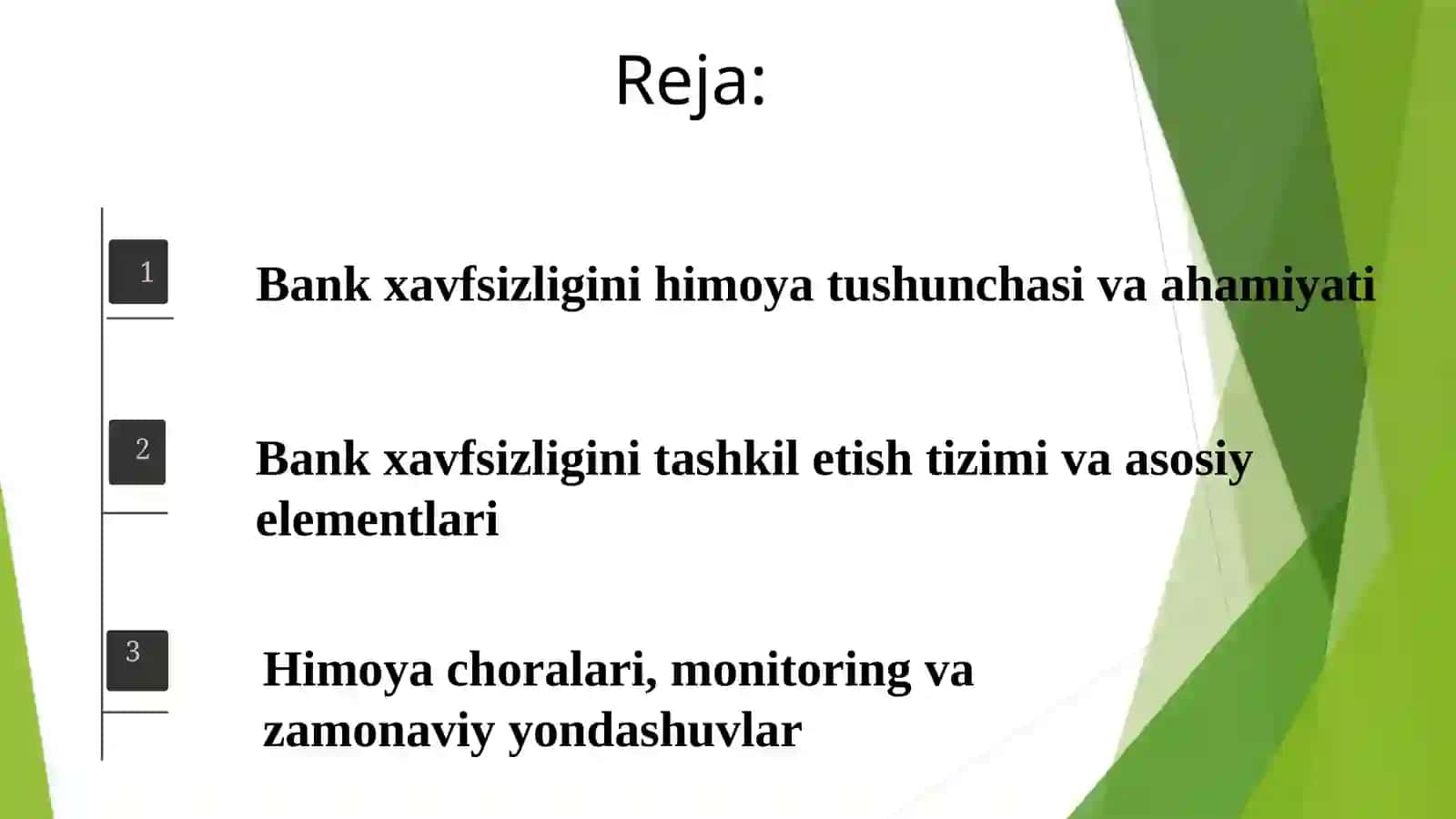 Bank xavfsizligini himoyalashni tashkil etish 2