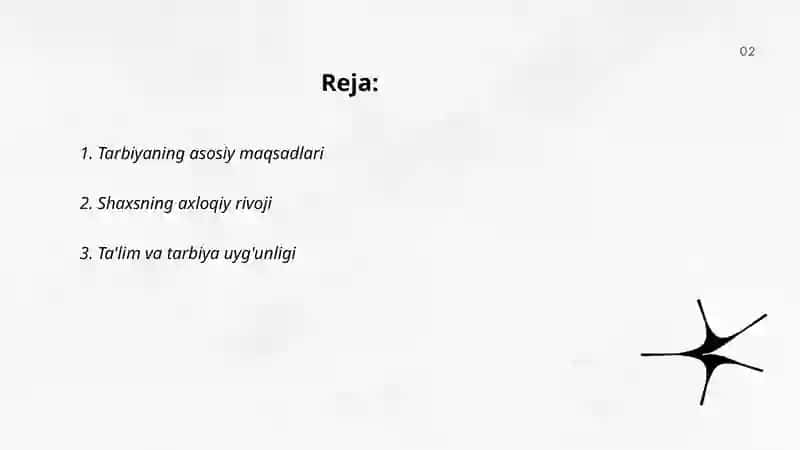 Tarbiya faoliyatining maqsadlari 2