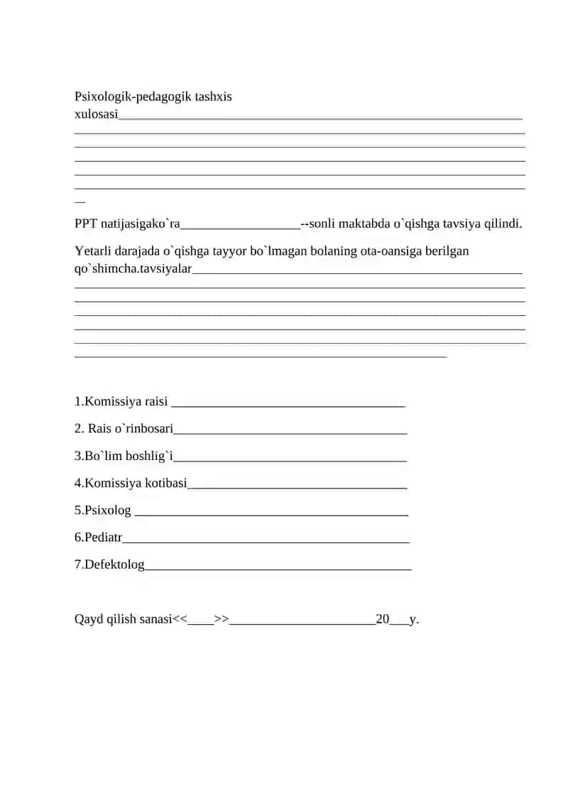 Psixologik-pedagogik tashxis 2